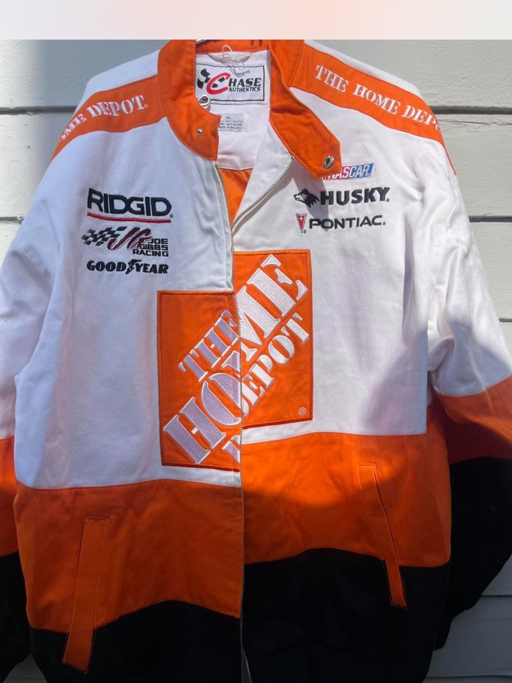 Women's Racing Jacket - Orange & White